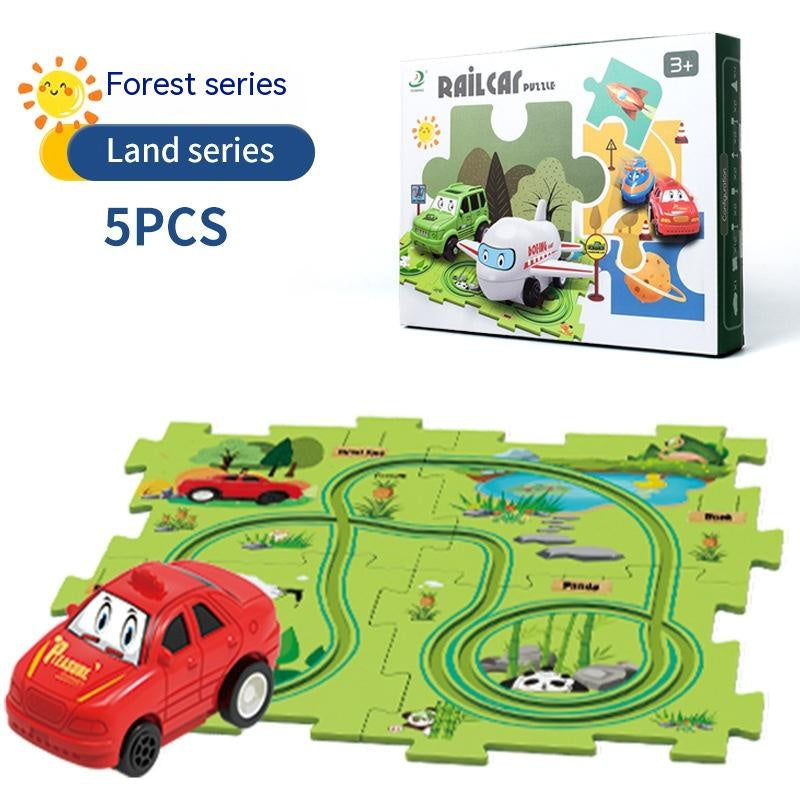 Electric Car Automatic Rail City Scene Play Mat