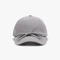 Tied Bow Cotton Baseball Cap Gray One Size Bazaare Mart Tied Bow Cotton Baseball Cap