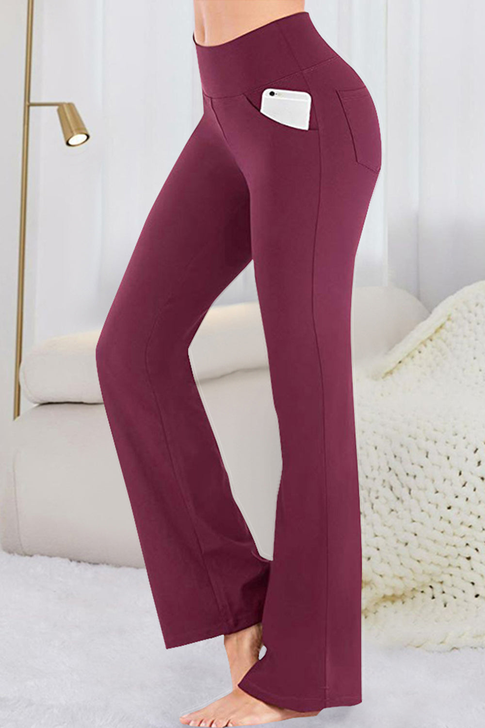 Burgundy Boot Cut Leggings