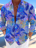 Blue Button Up Long Sleeve Shirt Blue CJ Dropshipping Colorful Long Sleeve Button Up