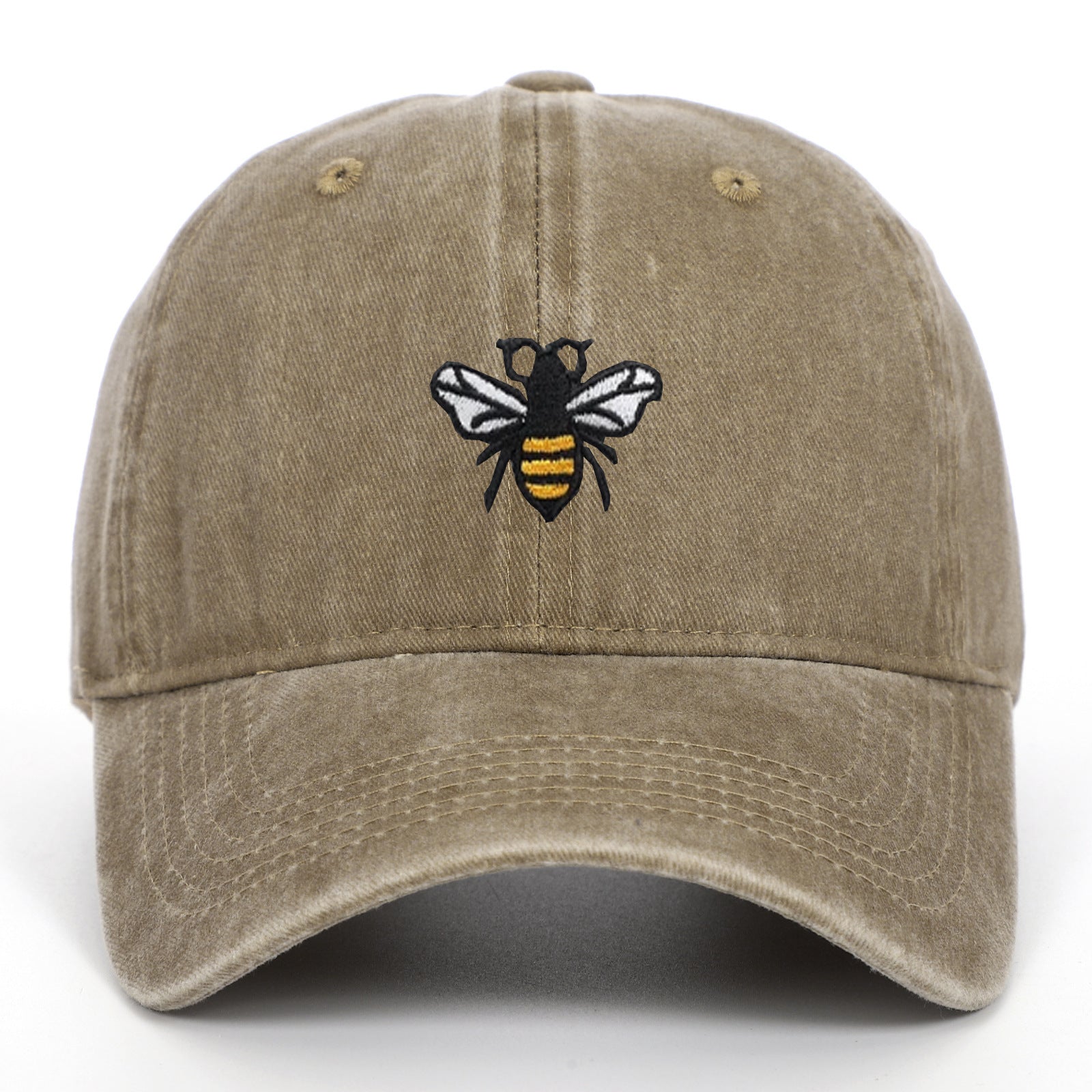 Vintage Bee Embroidered Baseball Cap