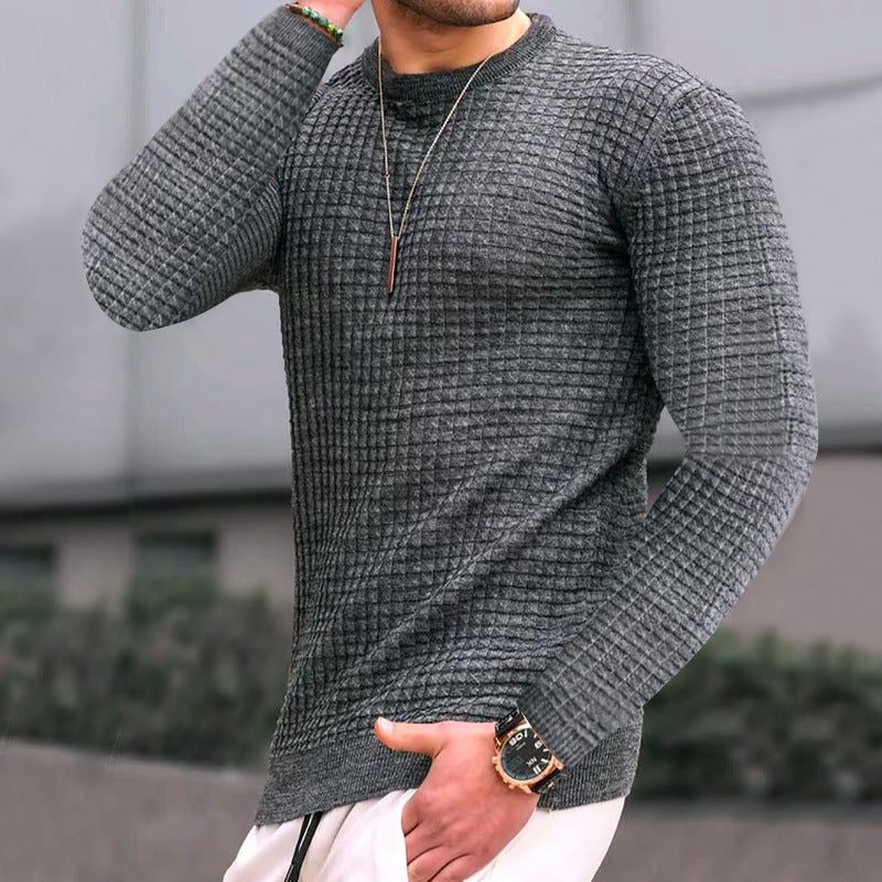 Crew-neck Loose Knit Thermal Top