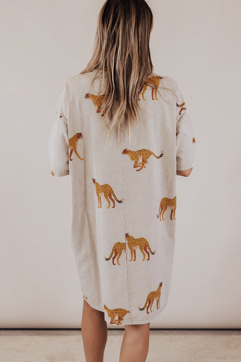 Plus Size Cheetah Print Sleep Tee – Pocketed Drop Shoulder Lounge Nightshirt Dear-Lover Dropshipping Plus Size/Plus Size Dresses/Plus Size Mini Dresses