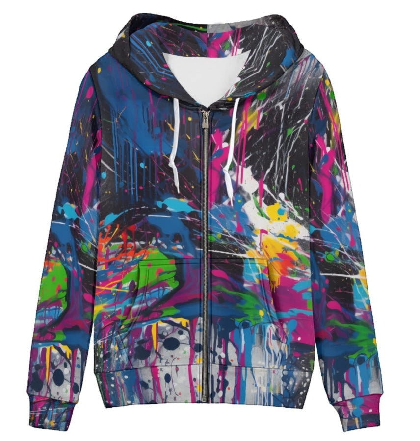3D Unisex Hooded Fleece Jackets