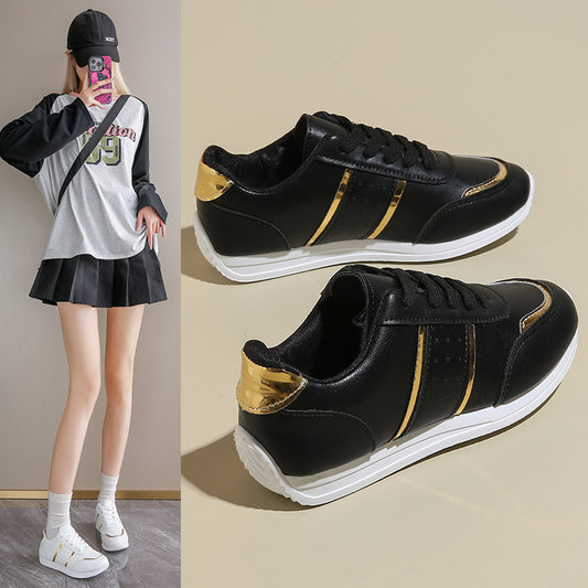 Black & Gold Canvas Shoes