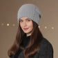 Knitted Wool Double-layer Warm Hat Fashion Gray M CJ Dropshipping Knit Hat