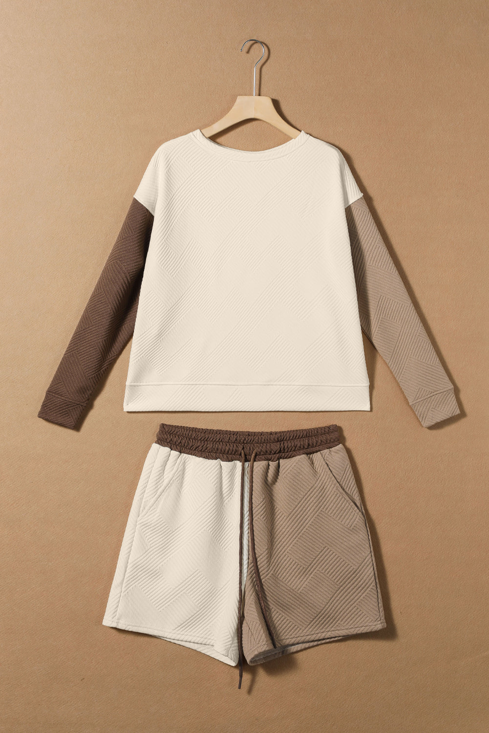 Two-Tone Long or Short Sleeve Top and Shorts or Pants Sets