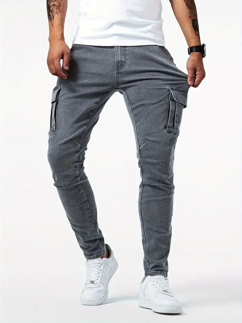 Super Stretchy Cargo Denim Pants