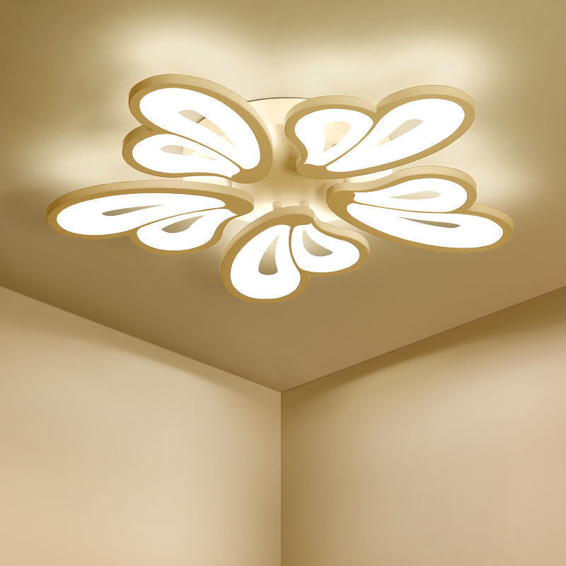 Gold Acrylic 5 Butterfly Ceiling Light