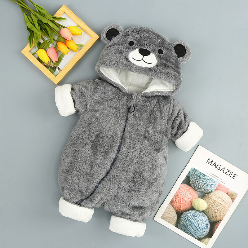 Furry Bear Suit Baby Clothes