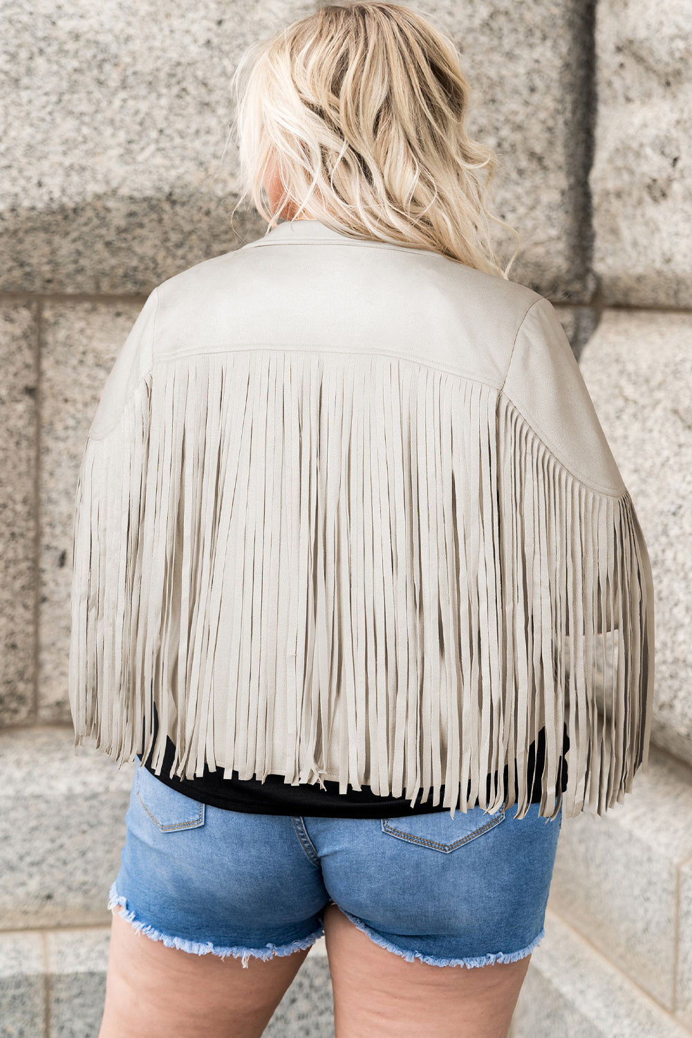 Open Front Fringe Jacket