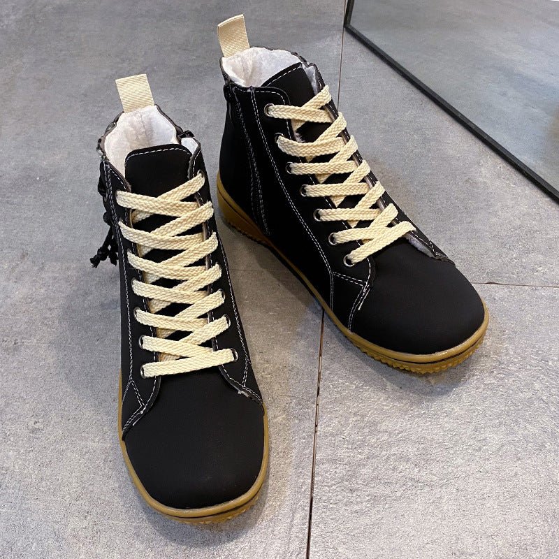 Fleece Lined Zip Ankle Boots - Bazaare Mart