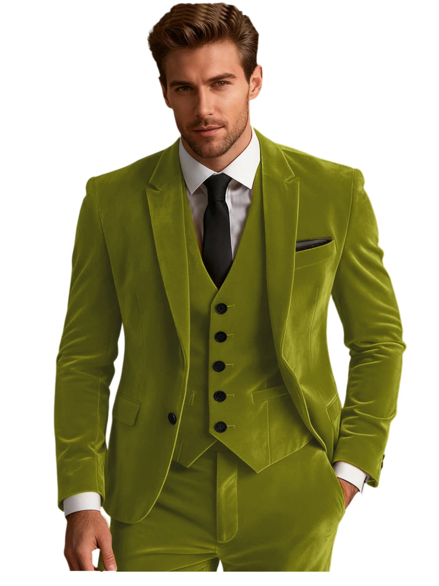 Formal 3 Piece Velvet Suit - Bazaare Mart