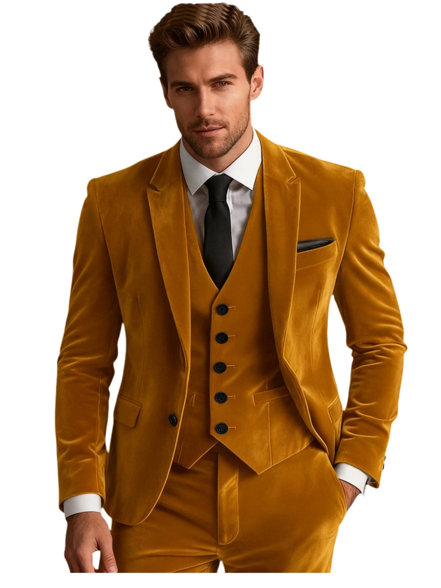 Formal 3 Piece Velvet Suit - Bazaare Mart