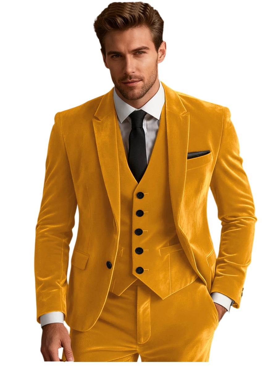 Formal 3 Piece Velvet Suit - Bazaare Mart