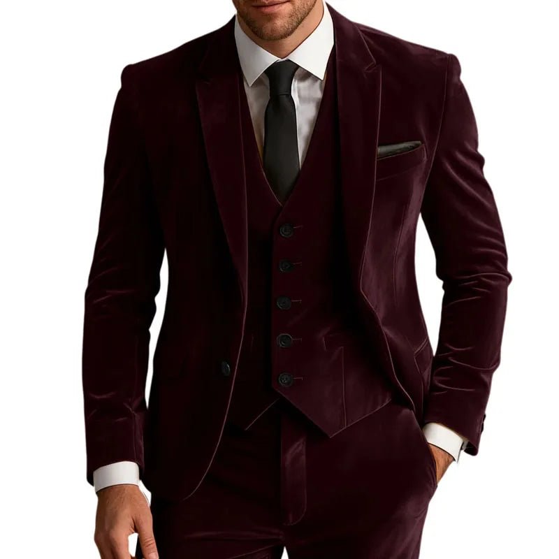 Formal 3 Piece Velvet Suit - Bazaare Mart
