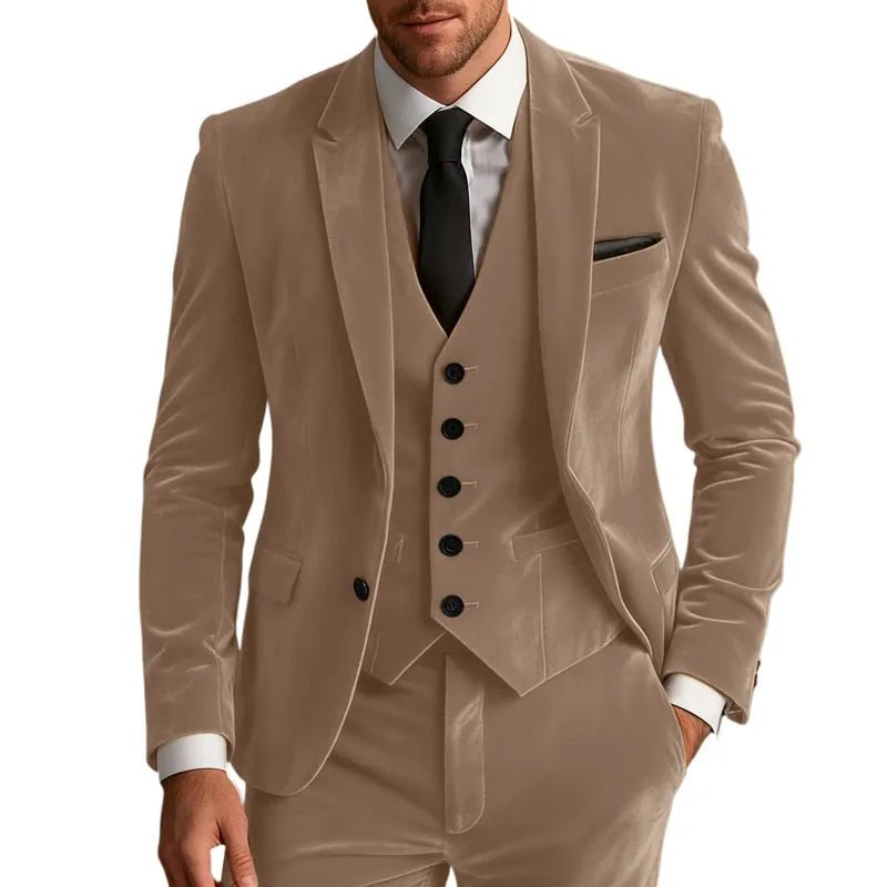 Formal 3 Piece Velvet Suit - Bazaare Mart