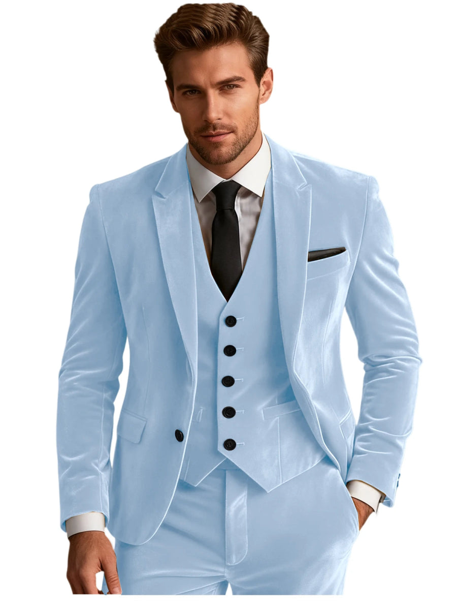 Formal 3 Piece Velvet Suit - Bazaare Mart