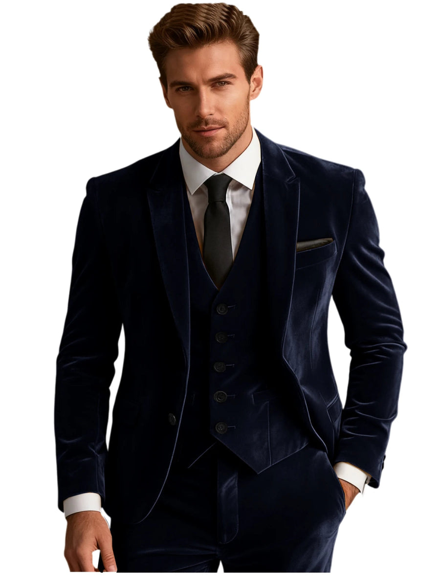 Formal 3 Piece Velvet Suit - Bazaare Mart