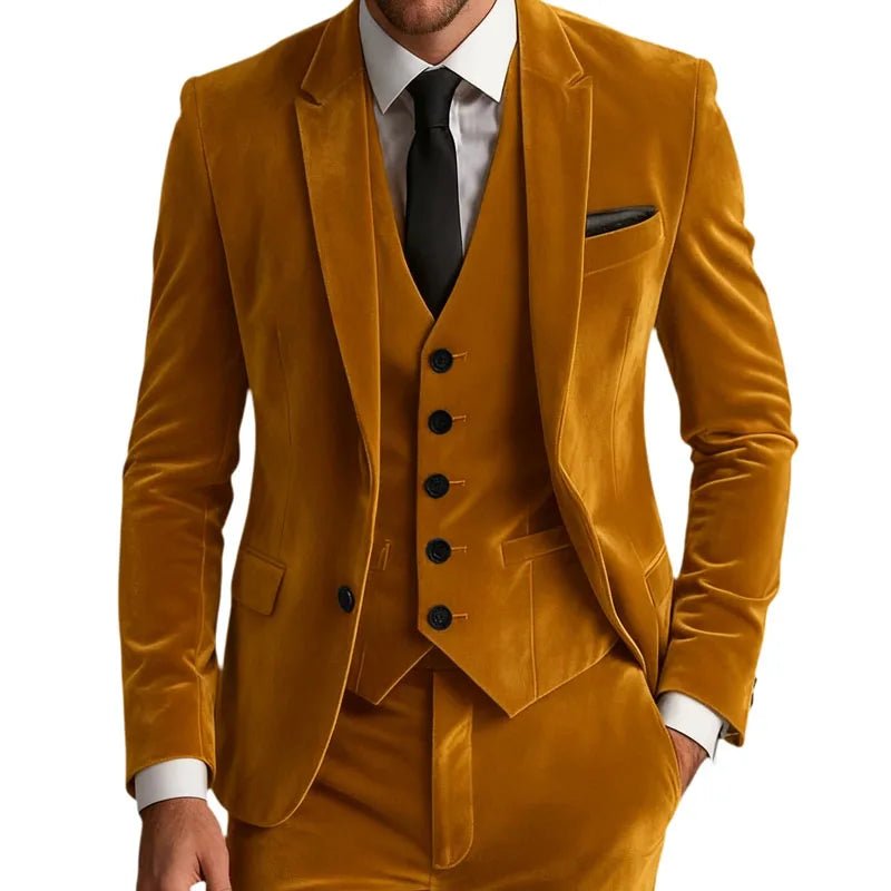 Formal 3 Piece Velvet Suit - Bazaare Mart