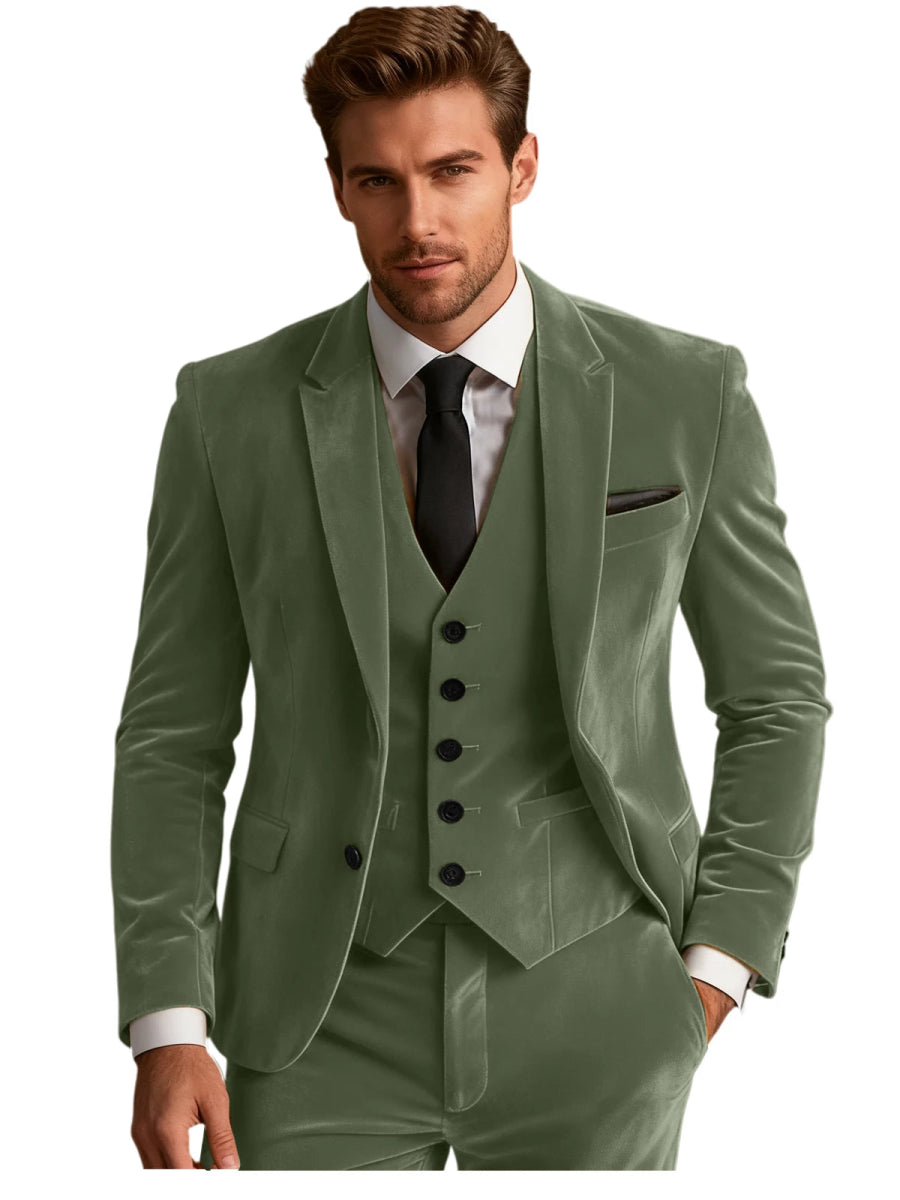 Formal 3 Piece Velvet Suit - Bazaare Mart