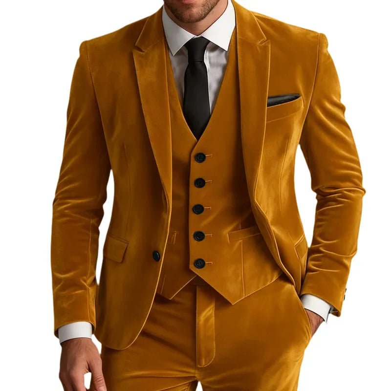 Formal 3 Piece Velvet Suit - Bazaare Mart