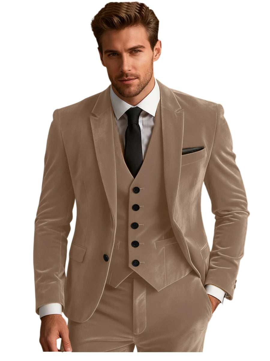 Formal 3 Piece Velvet Suit - Bazaare Mart