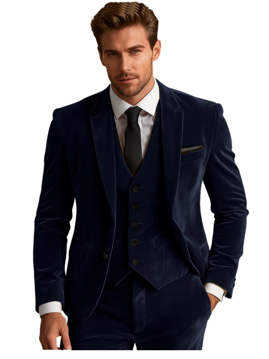 Formal 3 Piece Velvet Suit - Bazaare Mart