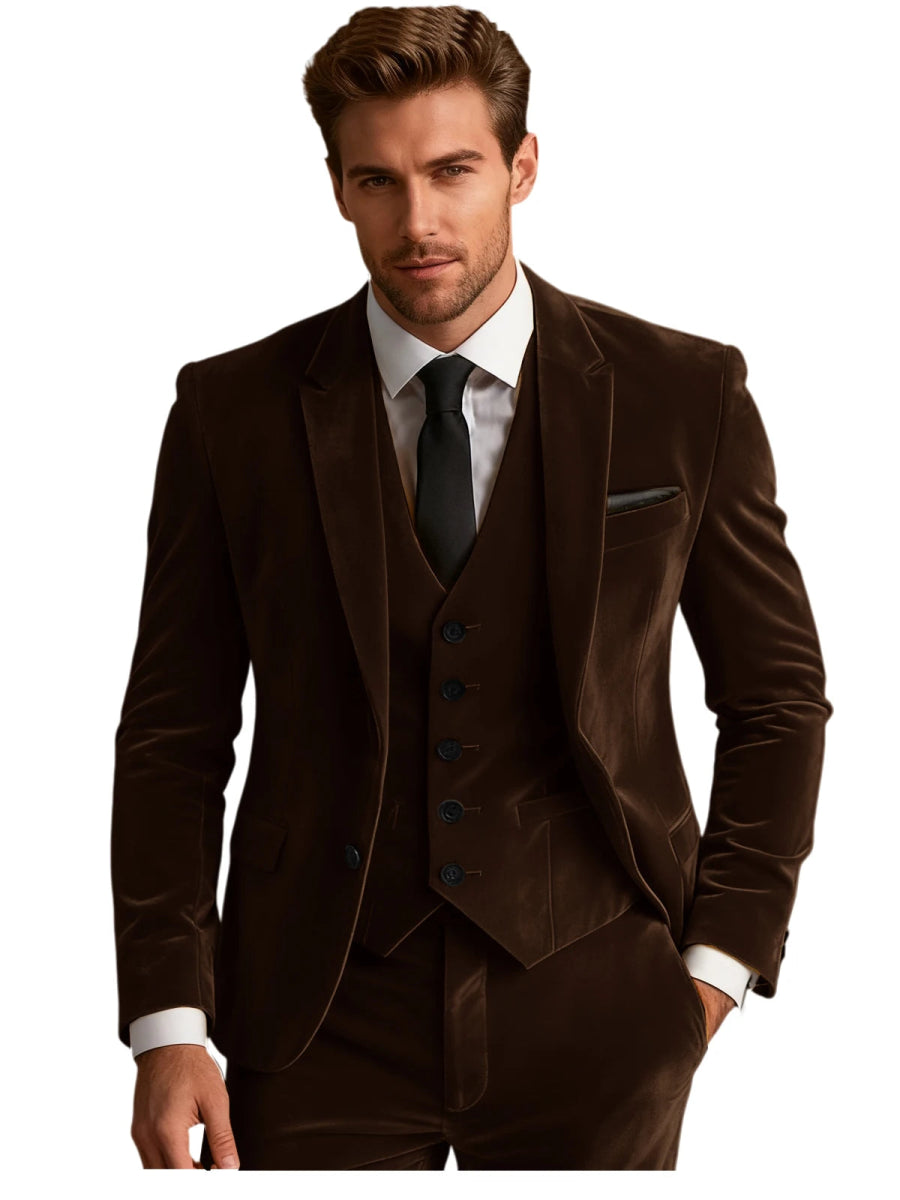 Formal 3 Piece Velvet Suit - Bazaare Mart