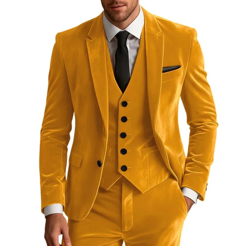 Formal 3 Piece Velvet Suit - Bazaare Mart