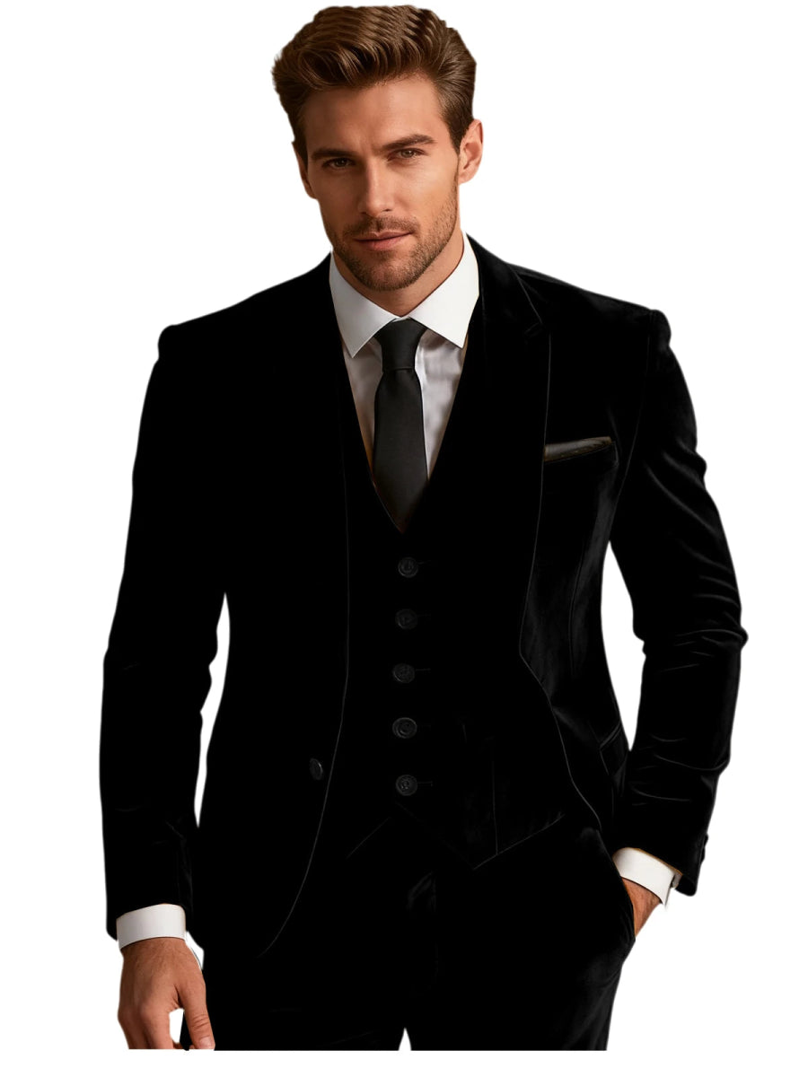 Formal 3 Piece Velvet Suit - Bazaare Mart