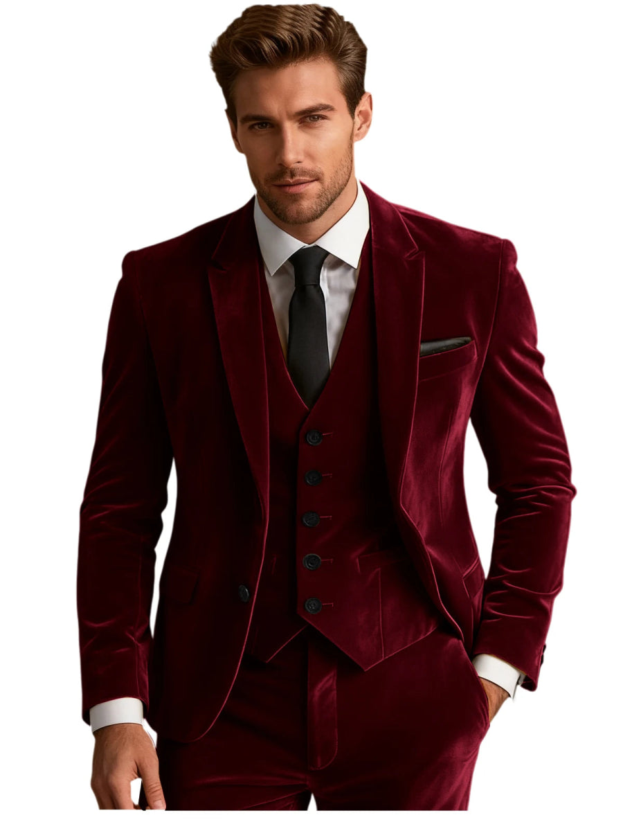 Formal 3 Piece Velvet Suit - Bazaare Mart