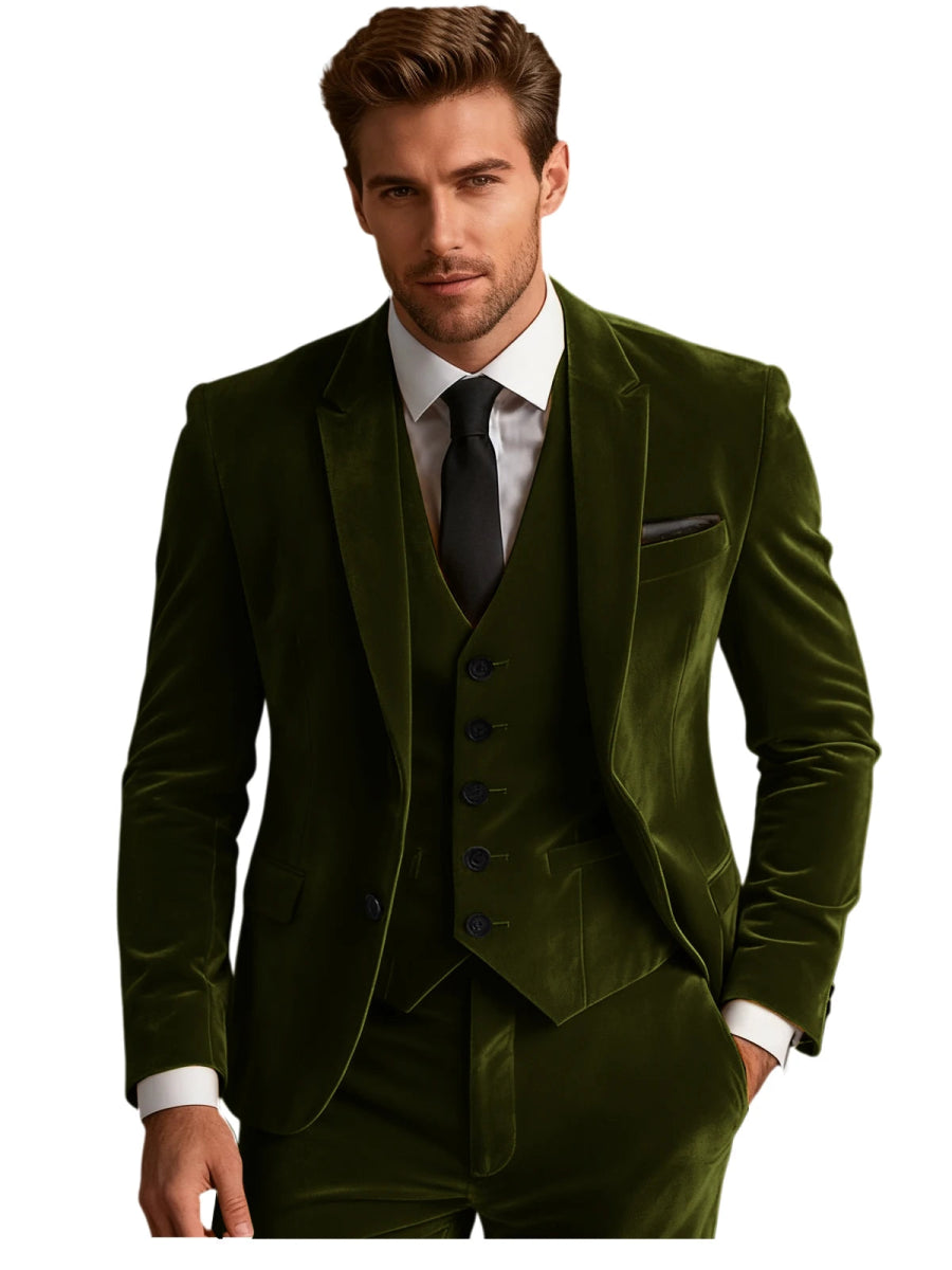 Formal 3 Piece Velvet Suit - Bazaare Mart