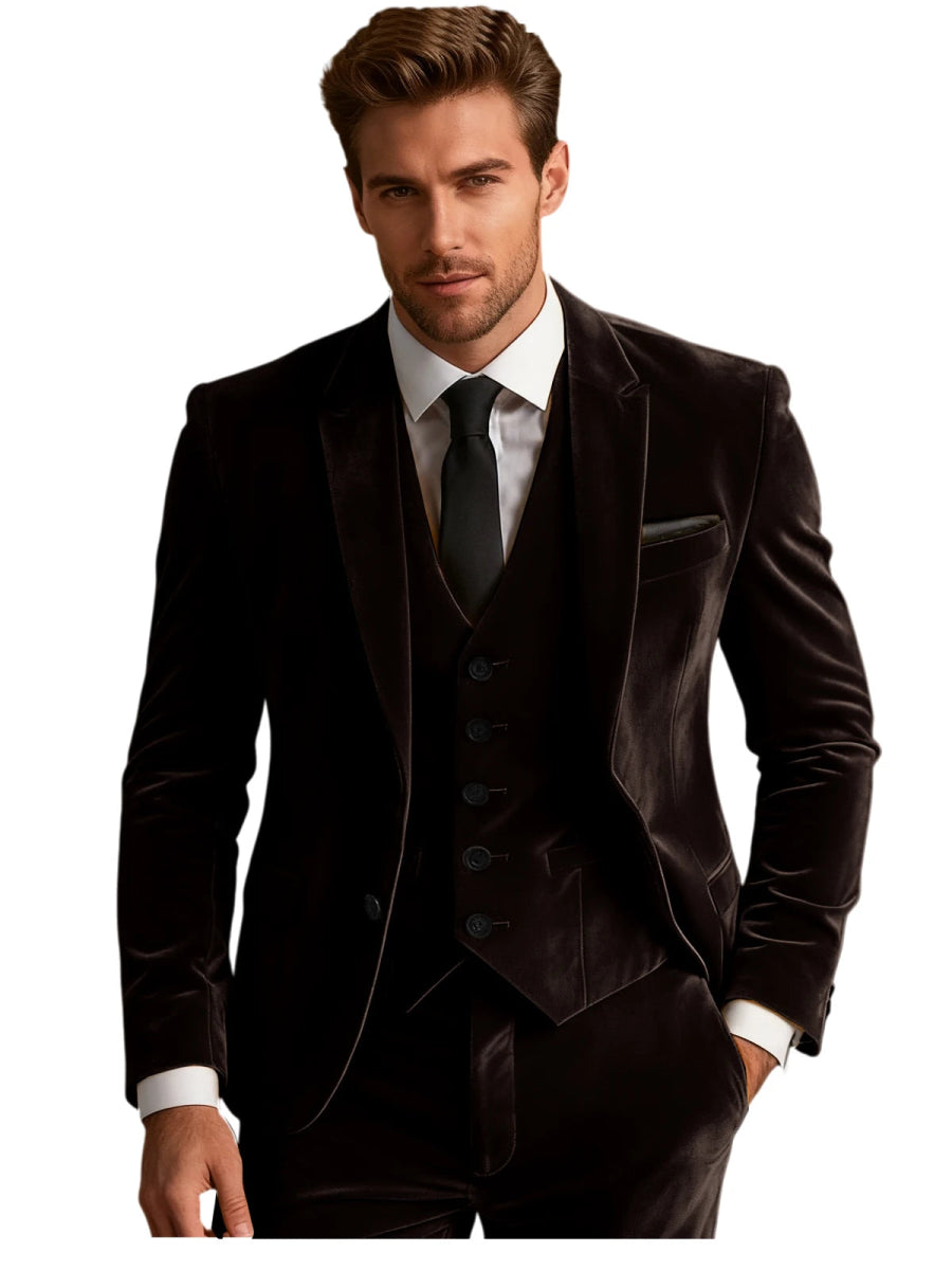 Formal 3 Piece Velvet Suit - Bazaare Mart