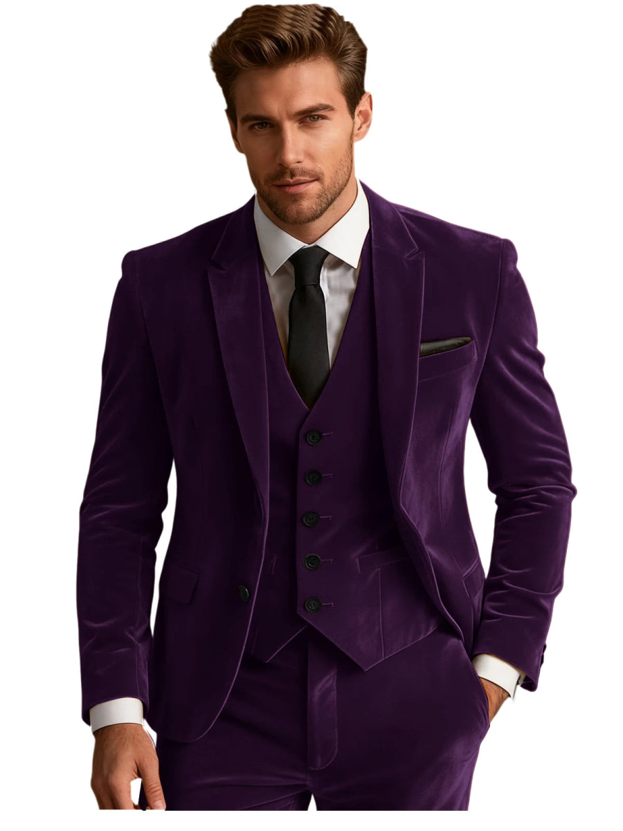 Formal 3 Piece Velvet Suit - Bazaare Mart