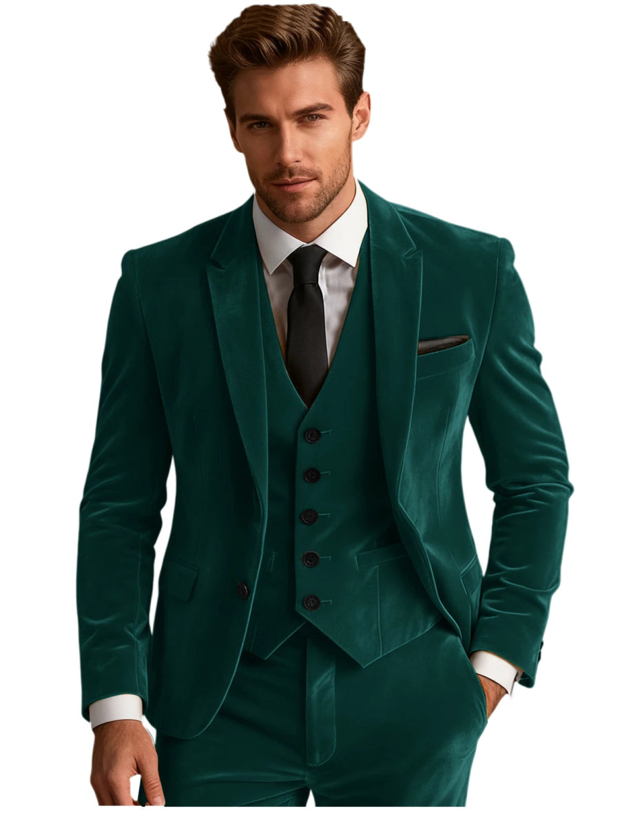 Formal 3 Piece Velvet Suit - Bazaare Mart