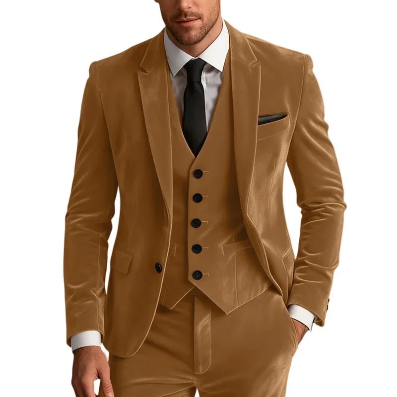 Formal 3 Piece Velvet Suit - Bazaare Mart