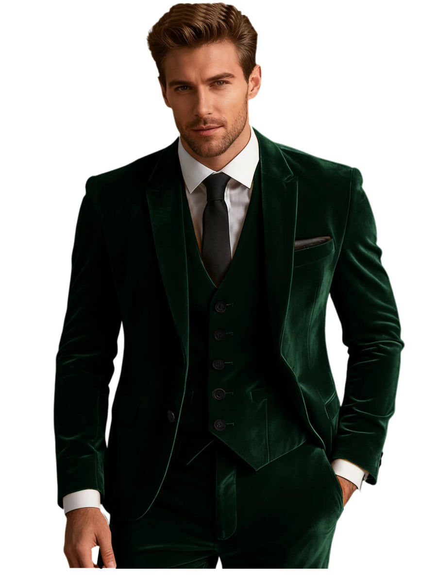 Formal 3 Piece Velvet Suit - Bazaare Mart