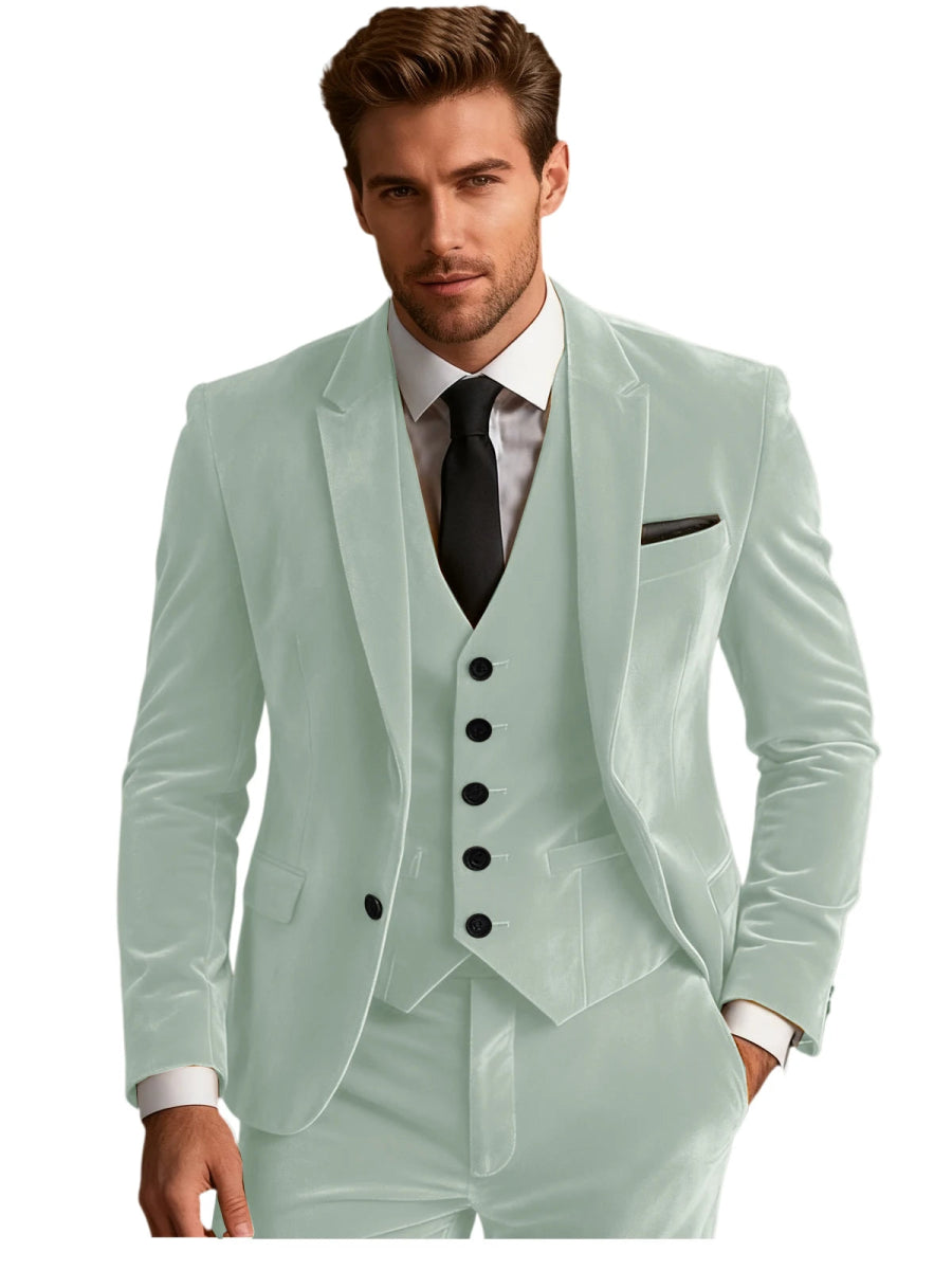 Formal 3 Piece Velvet Suit - Bazaare Mart