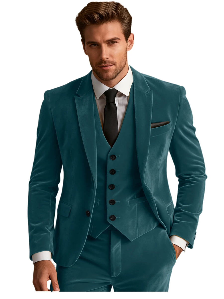 Formal 3 Piece Velvet Suit - Bazaare Mart