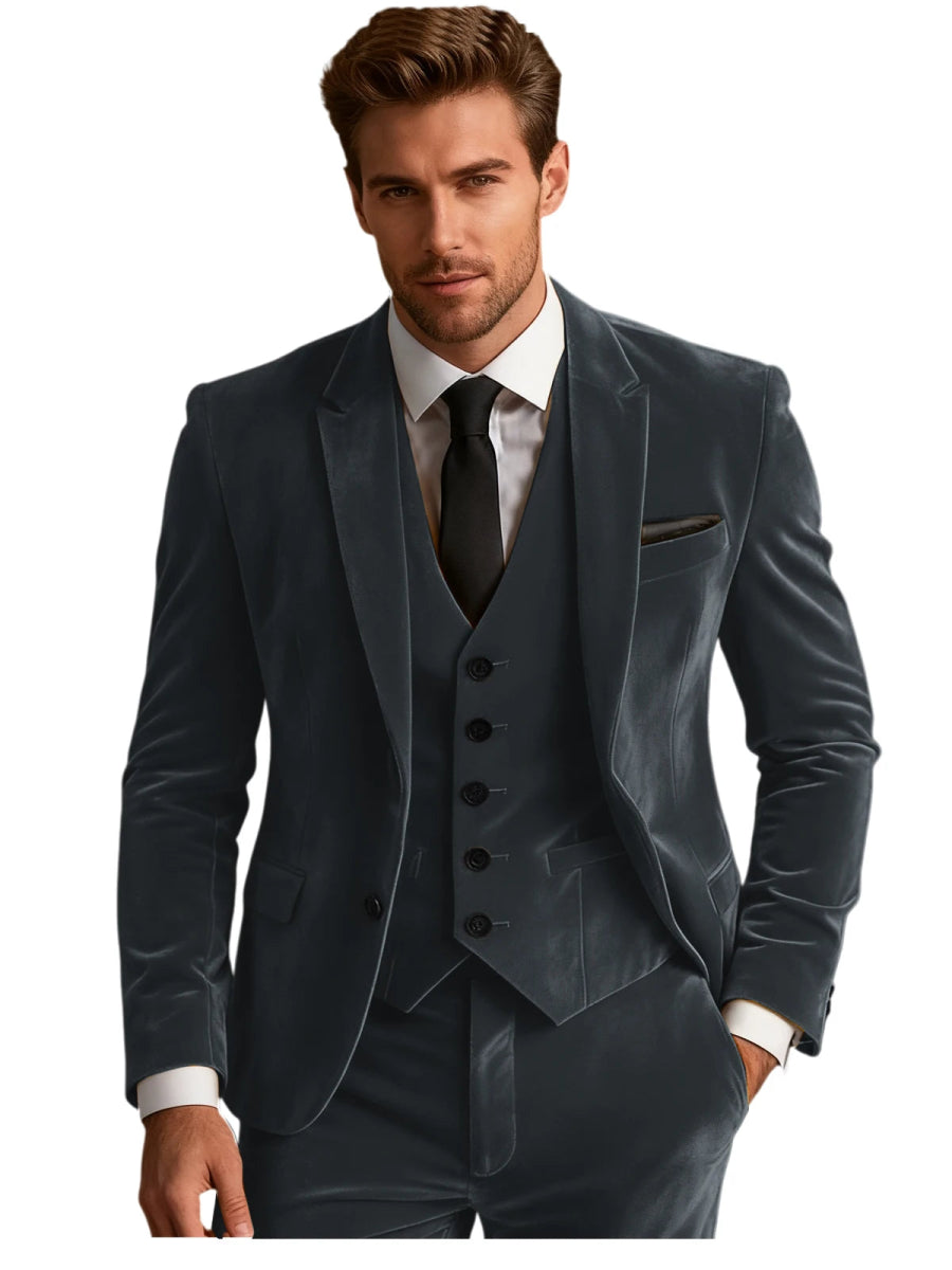 Formal 3 Piece Velvet Suit - Bazaare Mart
