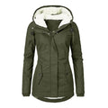 Fur Lined Waterproof Jacket Army Green Hat String Clip Bazaare Mart Fur Lined Waterproof Jacket