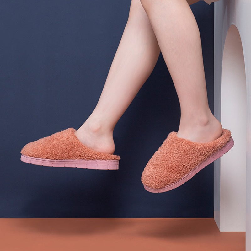 Furry Closed Toe Slippers - Bazaare Mart