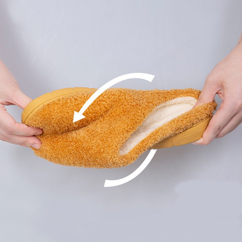 Furry Closed Toe Slippers - Bazaare Mart