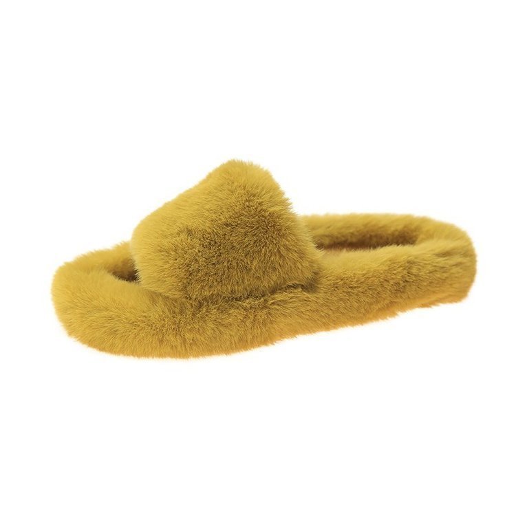 Furry Open Toe Slippers - Bazaare Mart