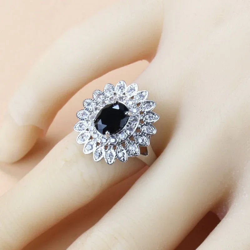 Garnet CZ 4 Pc Jewelry Set - Bazaare Mart