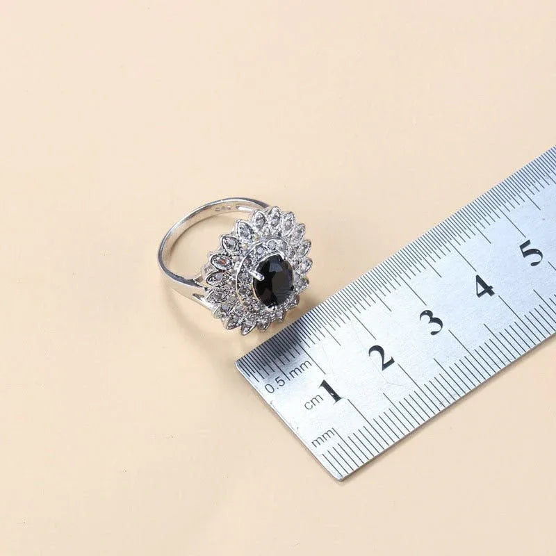 Garnet CZ 4 Pc Jewelry Set - Bazaare Mart