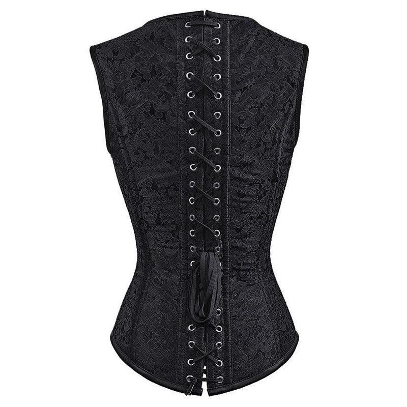 Gothic Steel Double Button Bustier Bazaare Mart Red Gothic Bustier
