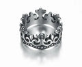 Gothic Titanium Steel Crown Ring Silver Bazaare Mart Crown Ring