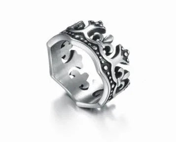 Gothic Titanium Steel Crown Ring Bazaare Mart Crown Ring